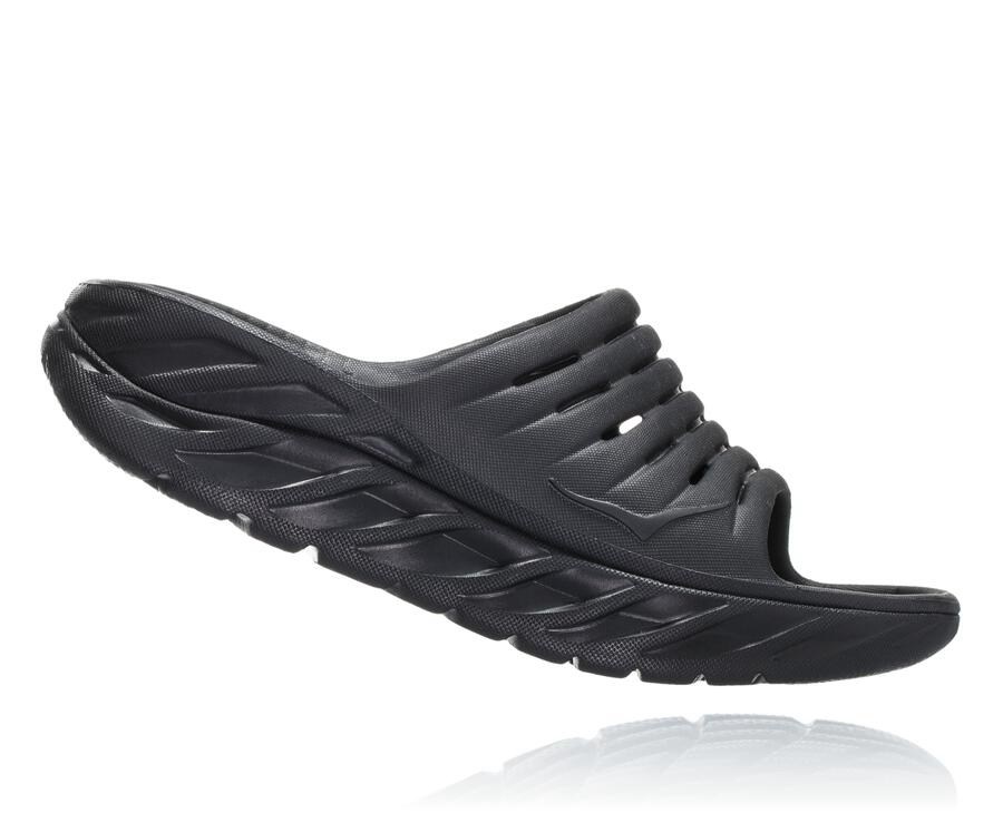 Chanclas Hoka One One Hombre - Ora Recovery - Negras - JUF168504